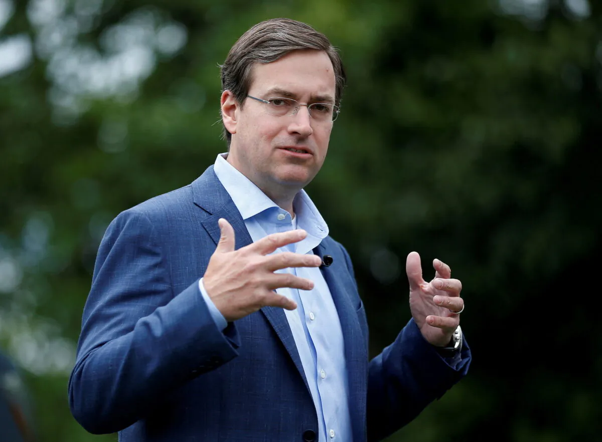 Dave Clark, Amazon's senior vice president of worldwide operations, speaks during a press conference in Seattle on June 27, 2018. (Lindsey Wasson/Reuters)