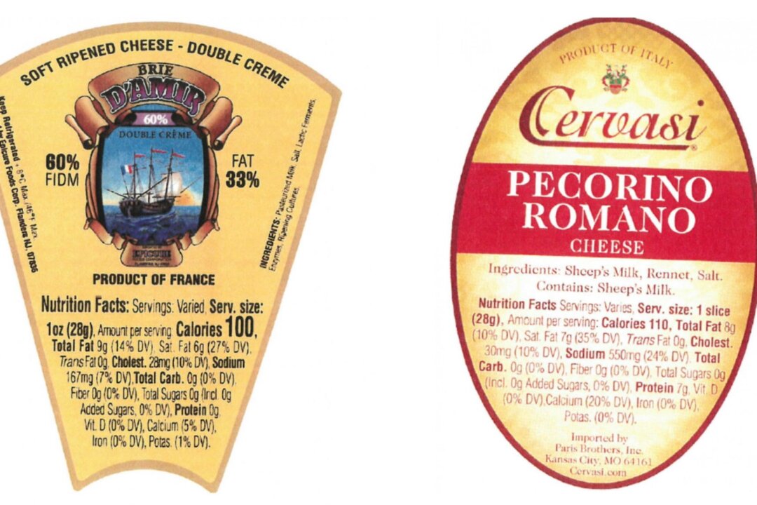 Cheese Products Sold in 9 States Recalled Due to Listeria Concerns