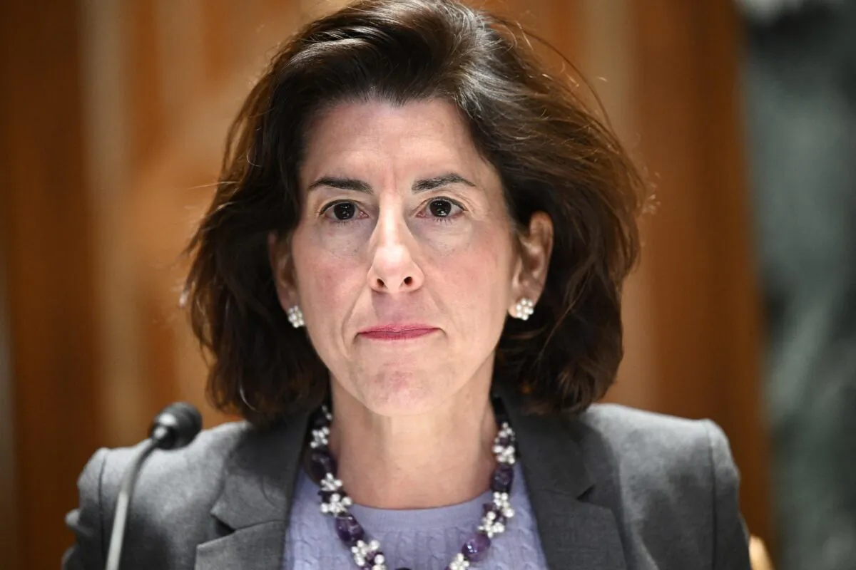 Secretary of Commerce Gina Raimondo testifies on Capitol Hill in Washington on May 11, 2022. (Brendan Smialowski/AFP via Getty Images)