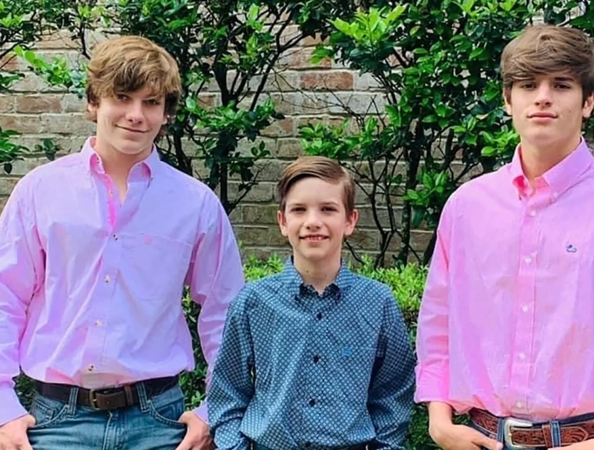 Carson Collins (L), Hudson Collins (2nd L) and Waylon Collins, who authorities believe were all killed by Gonzalo Lopez, 46, a convicted murderer who escaped from prison, in an undated family photo. (Family Photo/Courtesy of Houston Northwest Church via AP)