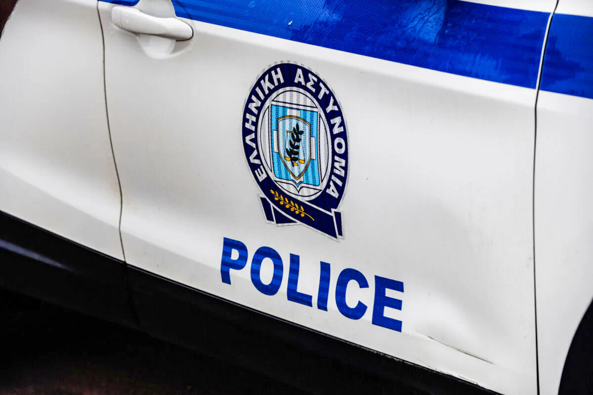 A police car in Greece on June 13, 2021. (Byron Smith/Getty Images)