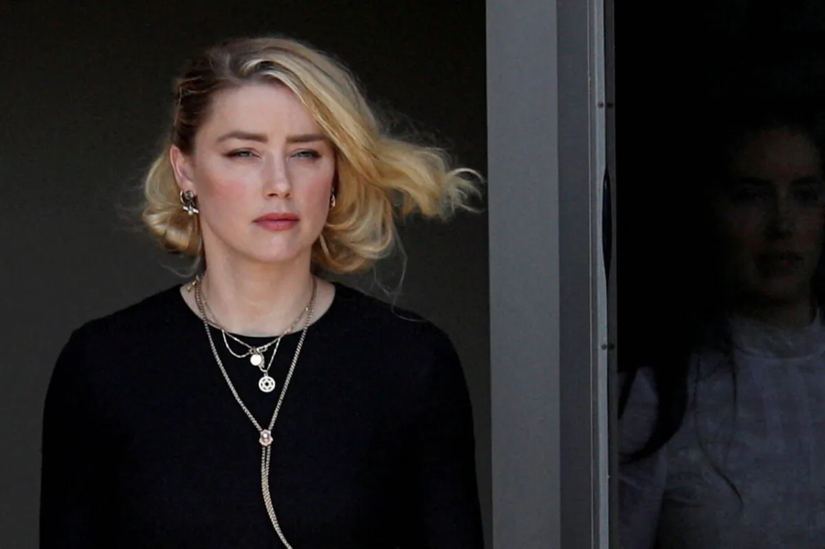 Amber Heard departs the Fairfax County Courthouse in Fairfax, Virginia, on June 1, 2022. (Win McNamee/Getty Images)