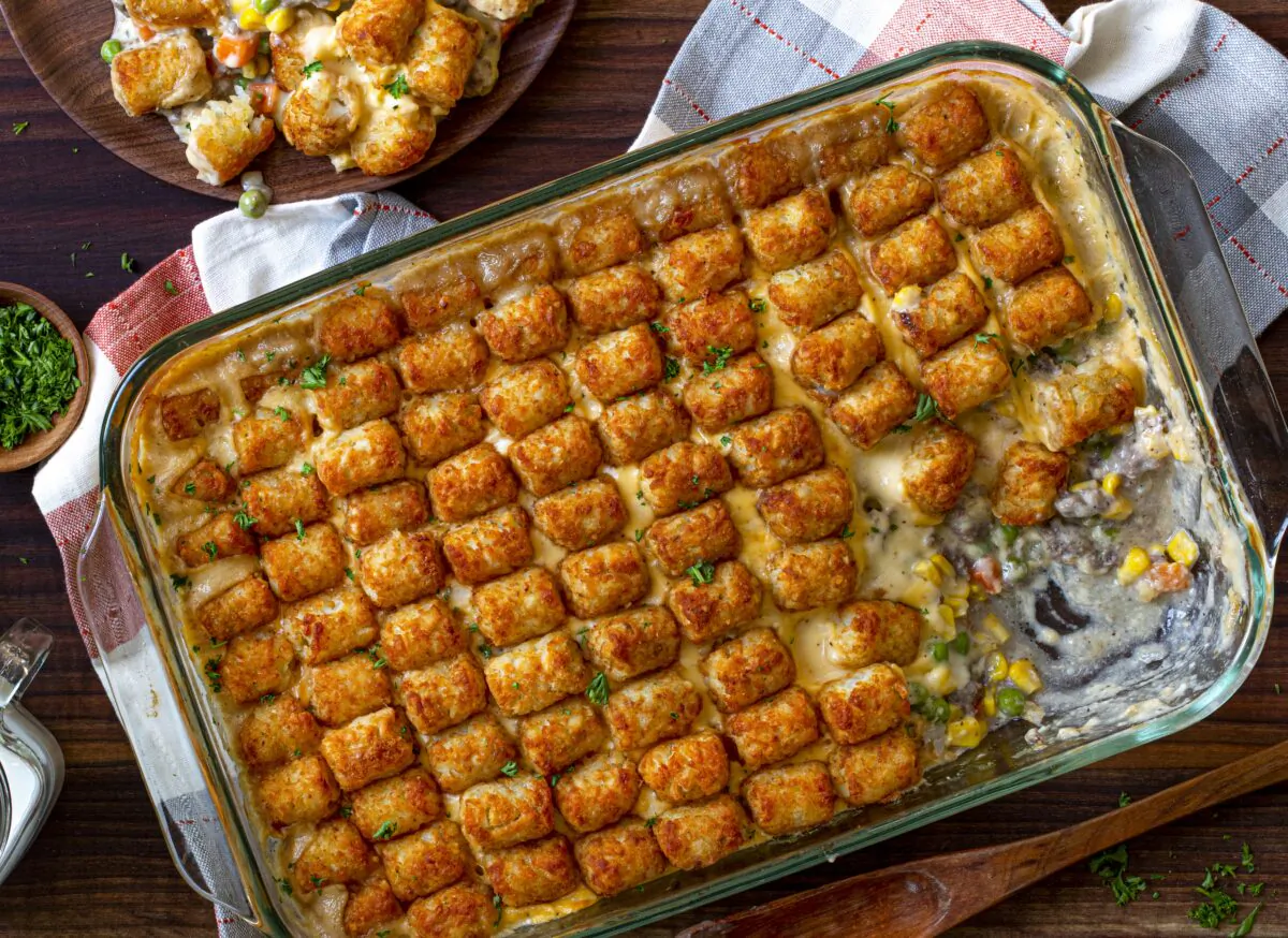 Rettke's take on hot dish, a thrifty, quintessentially Minnesotan comfort food, gets a boost from homemade cheese sauce. (Amanda Rettke)