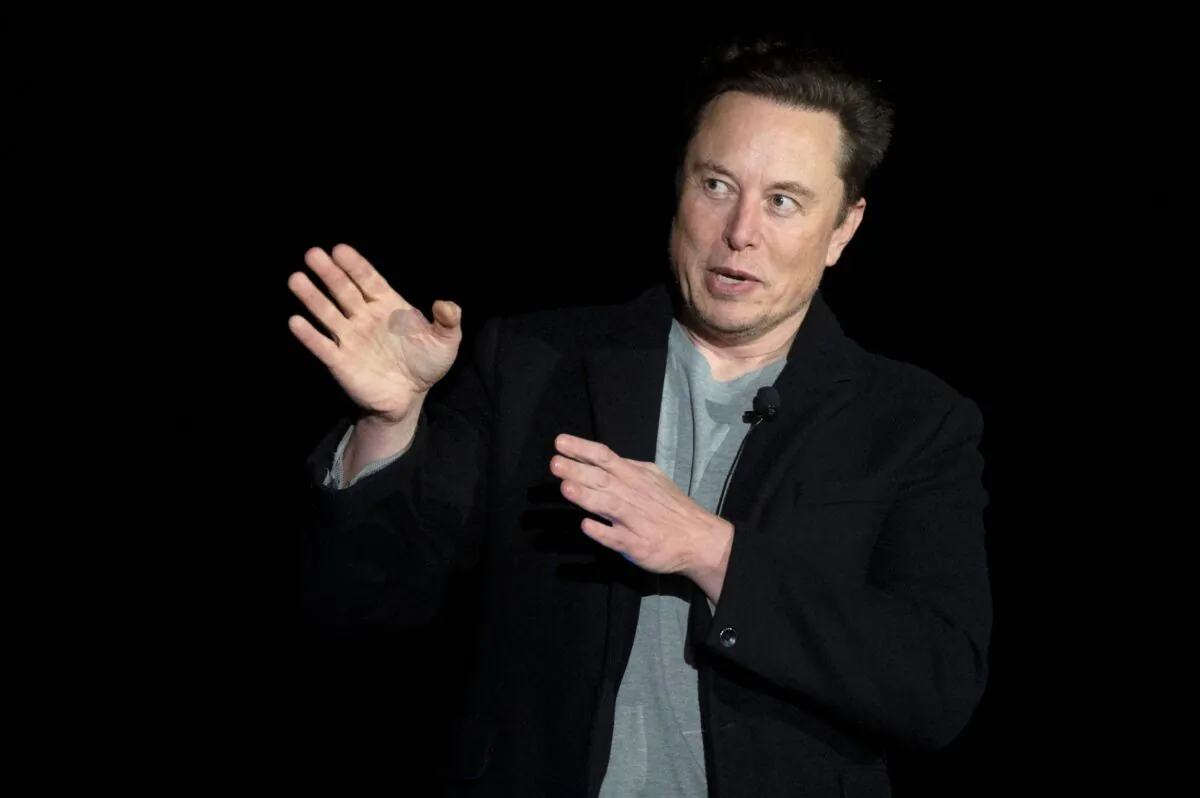 Elon Musk during a press conference at SpaceX's Starbase facility near Boca Chica Village in South Texas on Feb. 10, 2022. (Jim Watson/AFP via Getty Images)