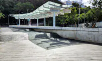 Flower Tribute to Tiananmen Square Massacre at Site of Removed-Statue on Campus in Hong Kong