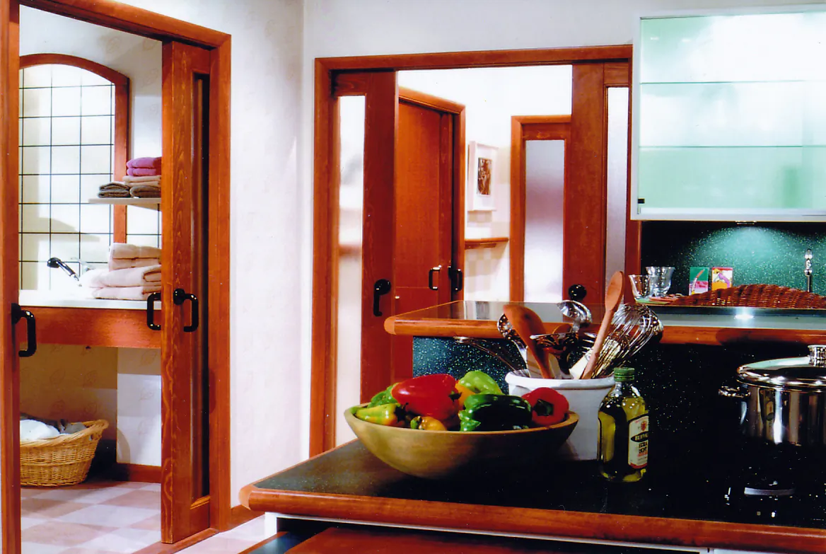 A pocket door has long been the solution for a small room or tight space. (Johnson Hardware/TNS) 
