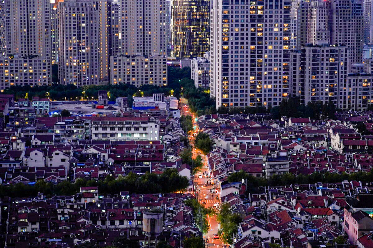 Buildings of residential compounds in Shanghai on Oct. 9, 2020. (Aly Song/Reuters)
