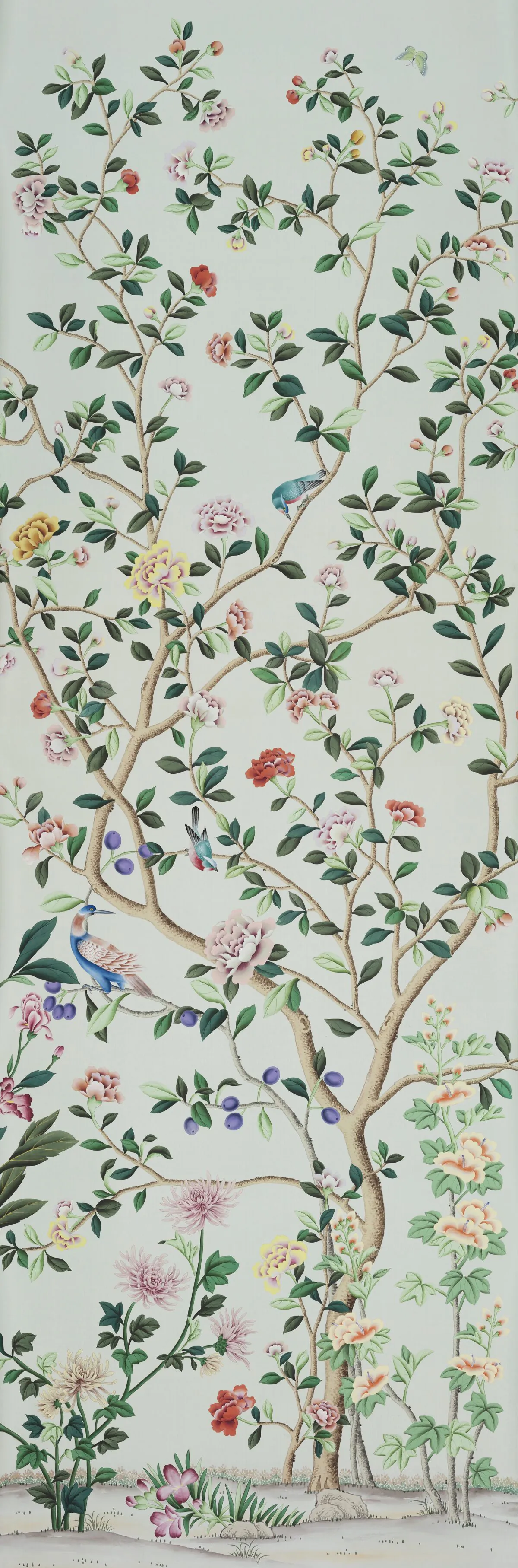 "Erdem" on Adam Grey Dyed Silk. (Courtesy of de Gournay)