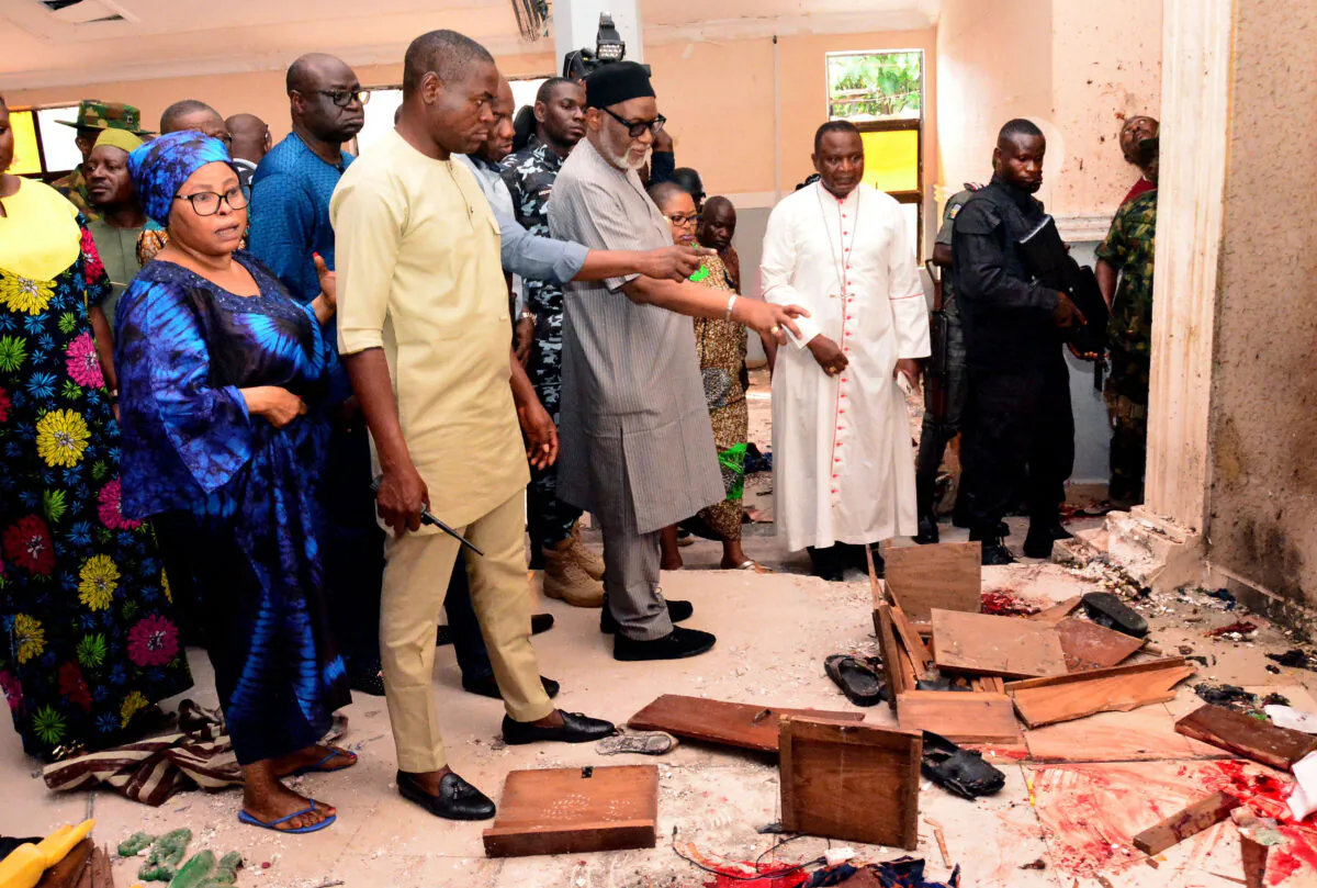 The terrorist attack on a Catholic church service in Owo, NIgeria, has led to criticism of the U.S State Department for downplaying the violence being aimed at Christians in the country. (AFP via Getty Images)
