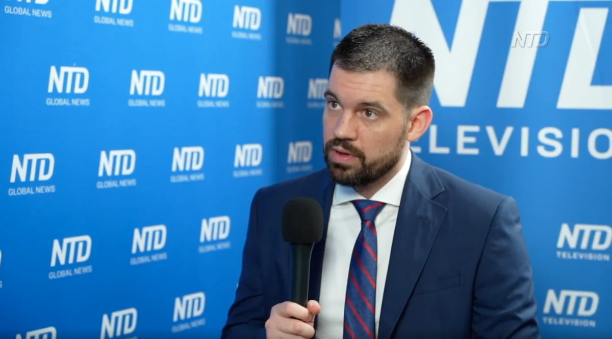 Will Hild, executive director with Consumers’ Research, speaks with NTD in March 2022. (NTD News)