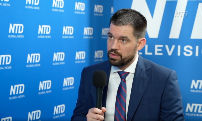 Will Hild, executive director with Consumers’ Research, speaks with NTD in March 2022. (NTD News)