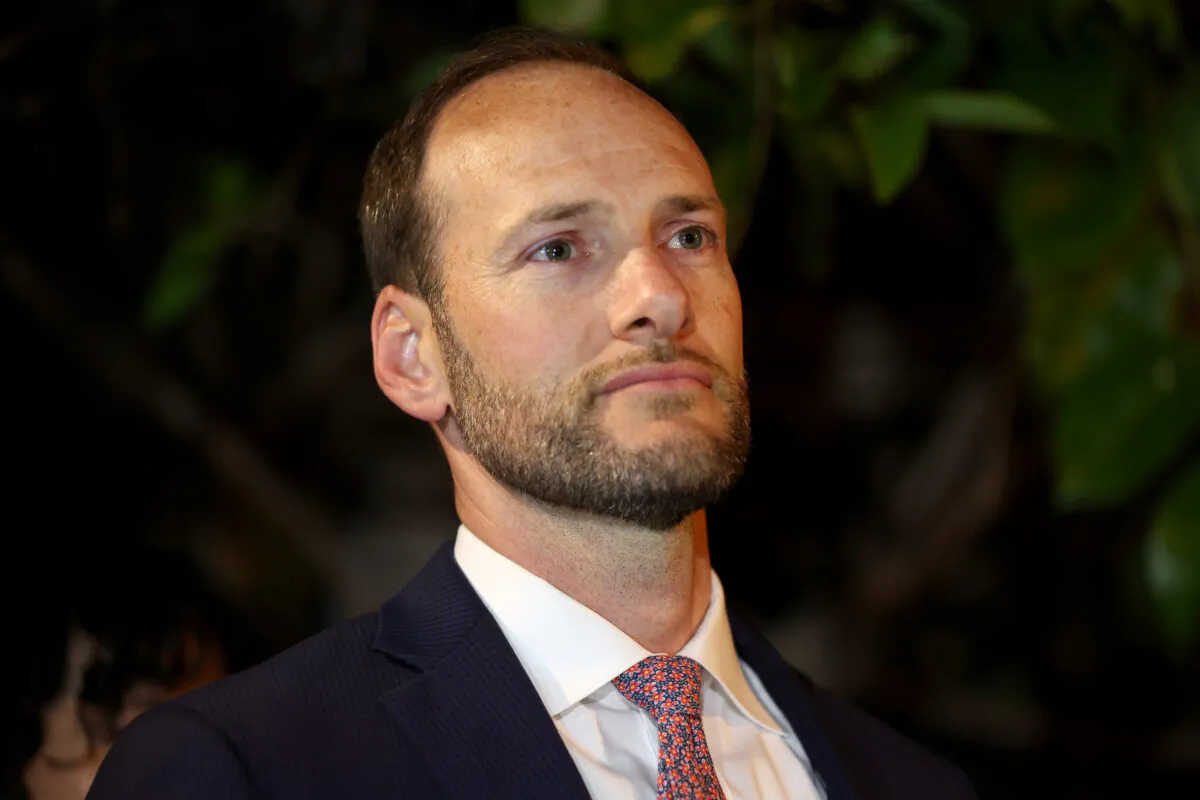 San Francisco District Attorney Chesa Boudin looks on during an election-night event in San Francisco on June 7, 2022. (Justin Sullivan/Getty Images)