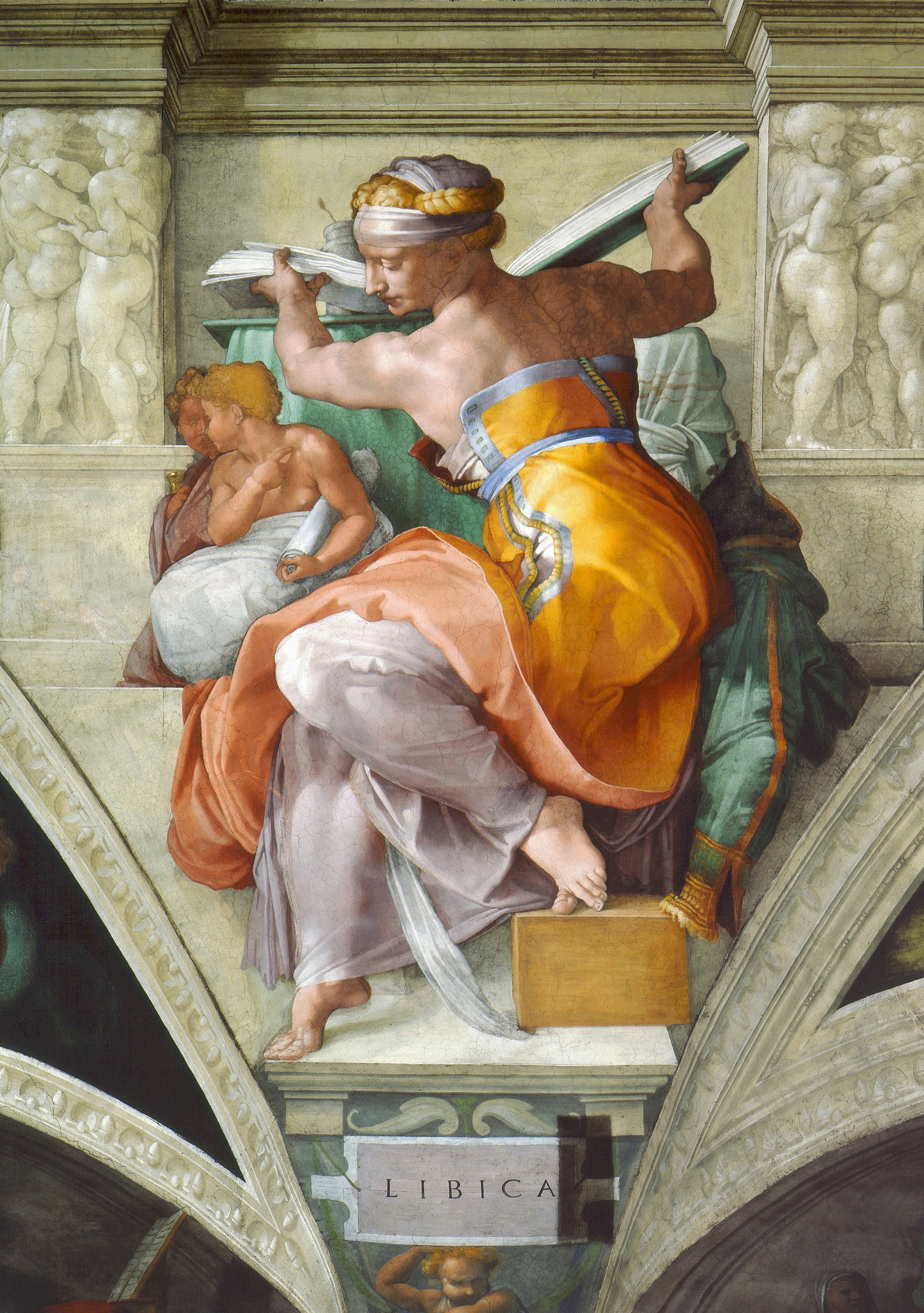 The Libyan Sibyl, between 1508-1512, by Michelangelo. Fresco, Sistine Chapel, Vatican. 