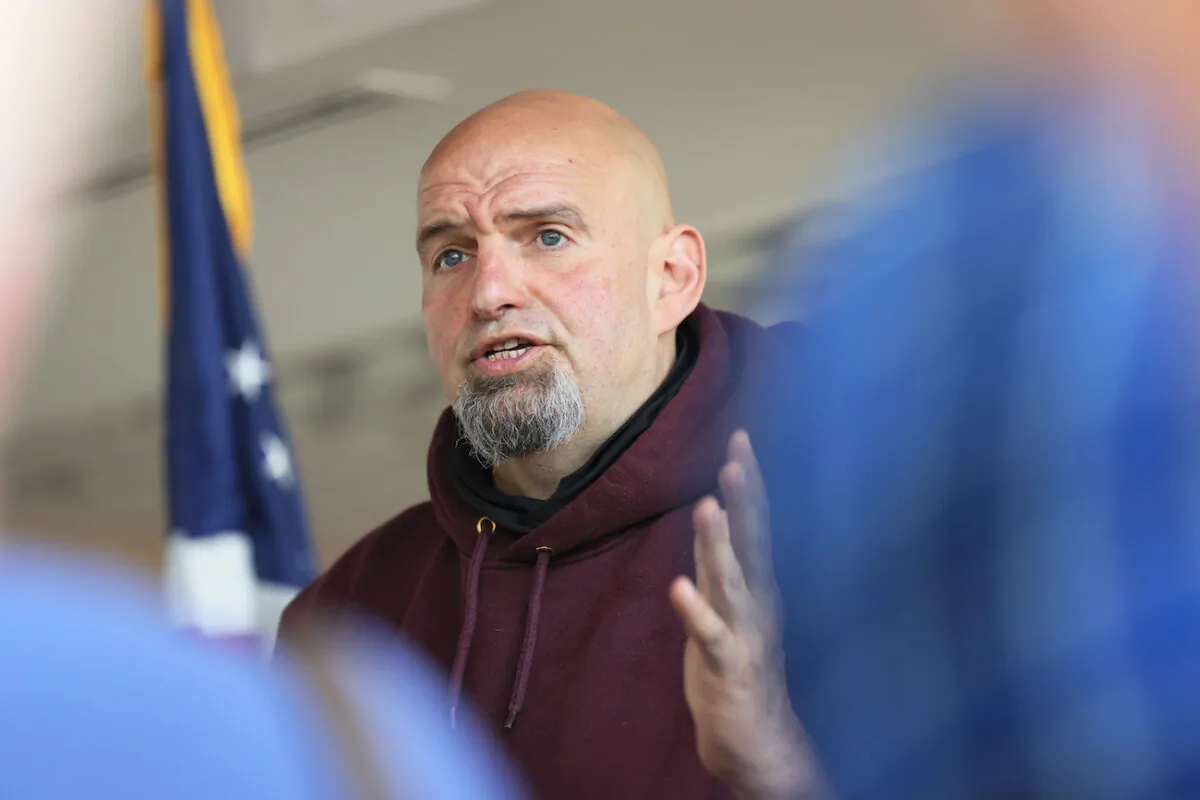 Pennsylvania Lt. Gov. John Fetterman in Lemont Furnace, Pa., on May 10, 2022. (Michael M. Santiago/Getty Images)