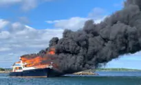 3 People, 2 Dogs Jump Overboard as Yacht Burns and Sinks