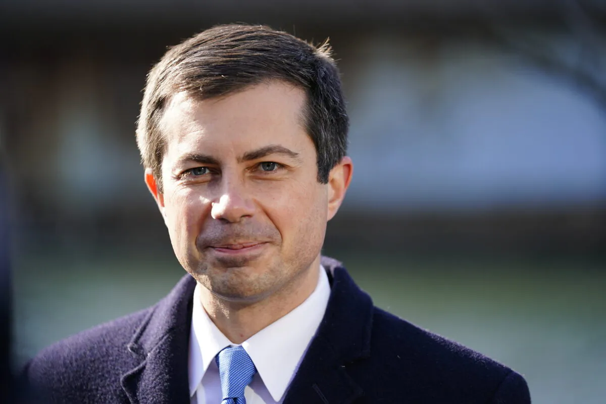 Transportation Secretary Pete Buttigieg listens at an event in Philadelphia, on Jan. 14, 2022. (Matt Rourke/File/AP Photo)