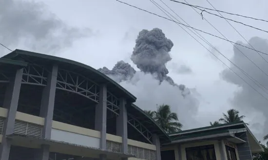 Philippine Volcano Spews Ash and Steam, Alarms Villagers