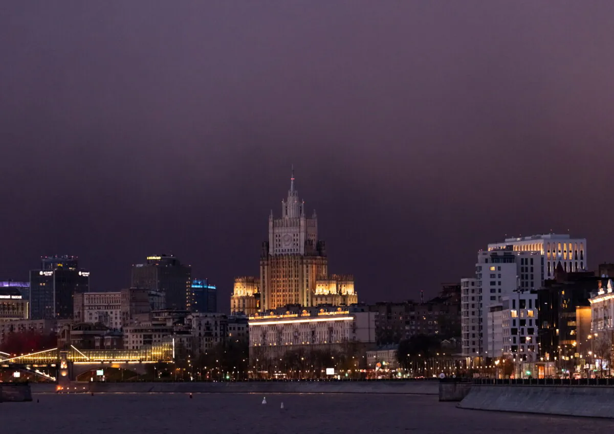 A general view of the headquarters of the Russian Foreign Ministry in Moscow, Russia, on April 29, 2022. (Maxim Shemetov/Reuters)