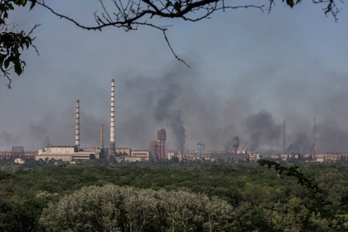 strike on a compound of Sievierodonetsk's Azot Chemical Plant