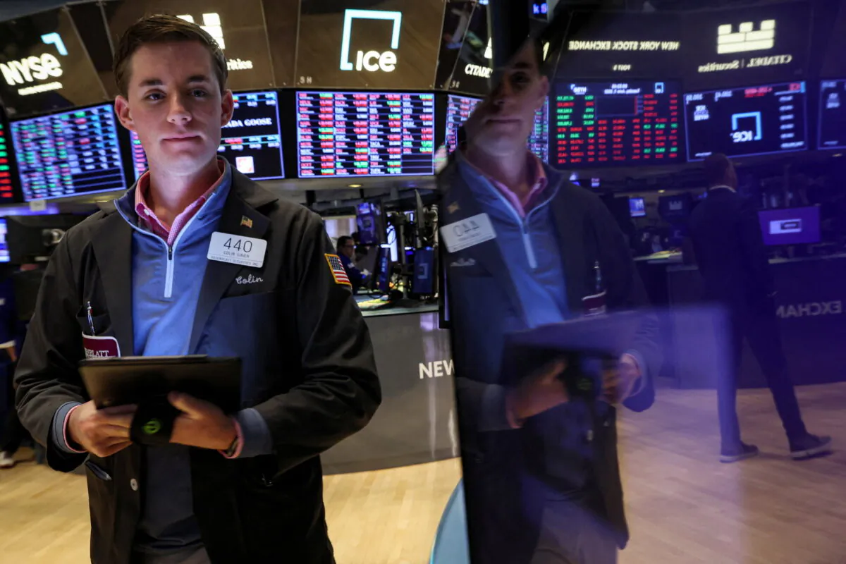 A trader works on the floor of the New York Stock Exchange (NYSE) in New York on June 7, 2022. (Brendan McDermid/Reuters)