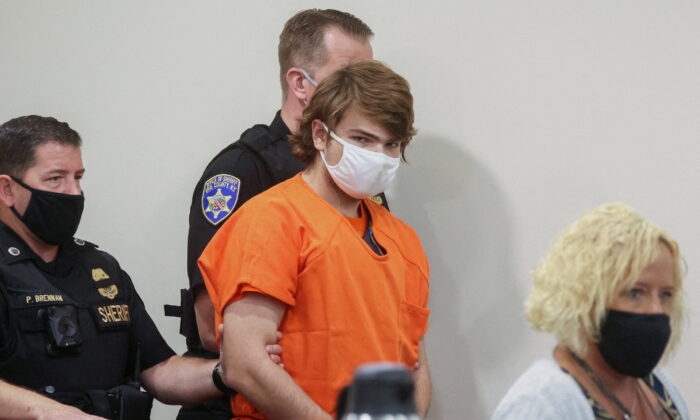 Buffalo shooting suspect, Payton S. Gendron, appears in court accused of killing 10 people in a supermarket shooting in Buffalo, N.Y., on May 19, 2022. (Brendan McDermid/Reuters)