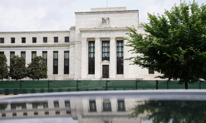 The Federal Reserve Board Building on June 14, 2022. (Sarah Silbiger/Reuters)
