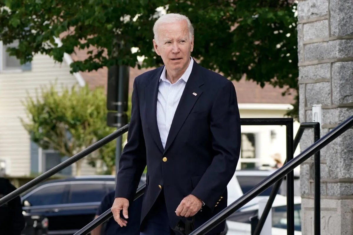 President Joe Biden leaves St. Edmond Roman Catholic Church after attending a mass in Rehoboth Beach, Delaware, on June 18, 2022. (Elizabeth Frantz/Reuters)