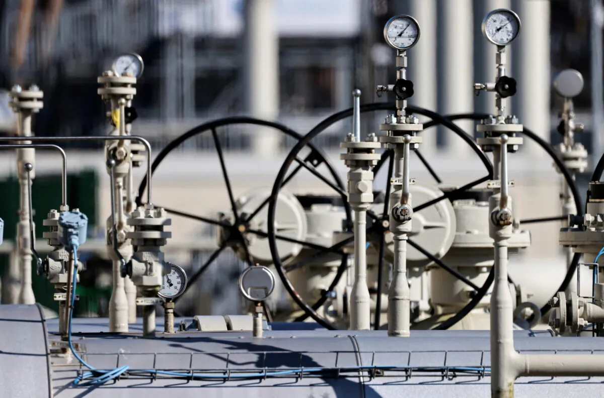 Pipes at the landfall facilities of the 'Nord Stream 1' gas pipeline are pictured in Lubmin, Germany, on March 8, 2022. (Hannibal Hanschke/Reuters)