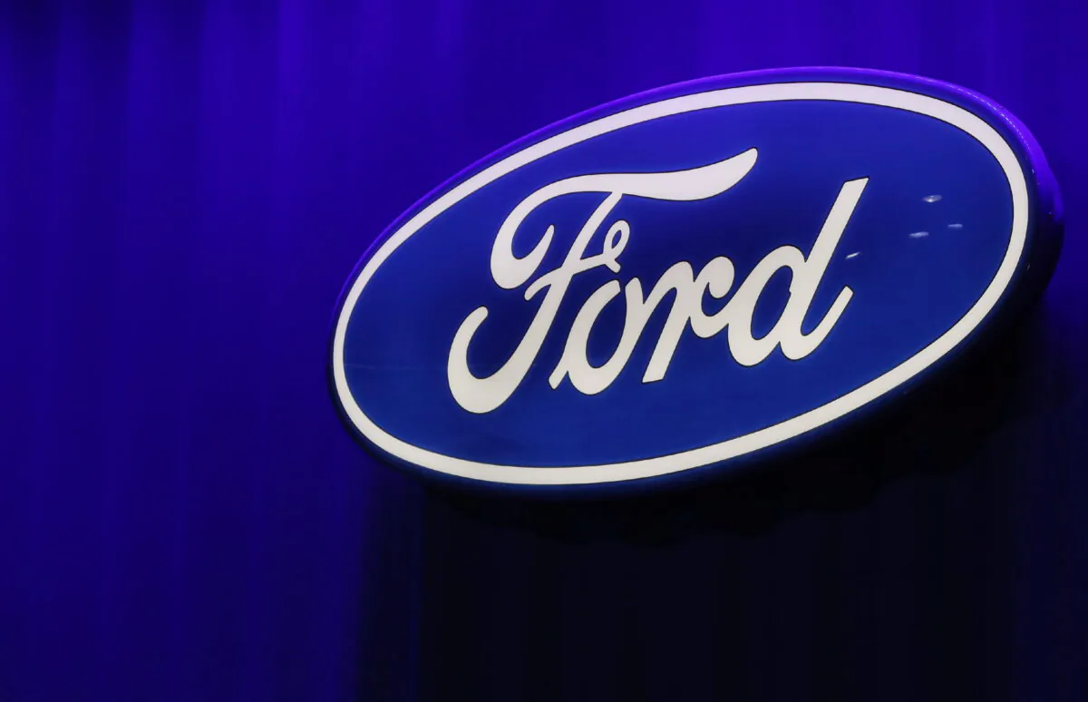 The Ford logo at the North American International Auto Show in Detroit on Jan. 15, 2019. (Brendan McDermid/Reuters)
