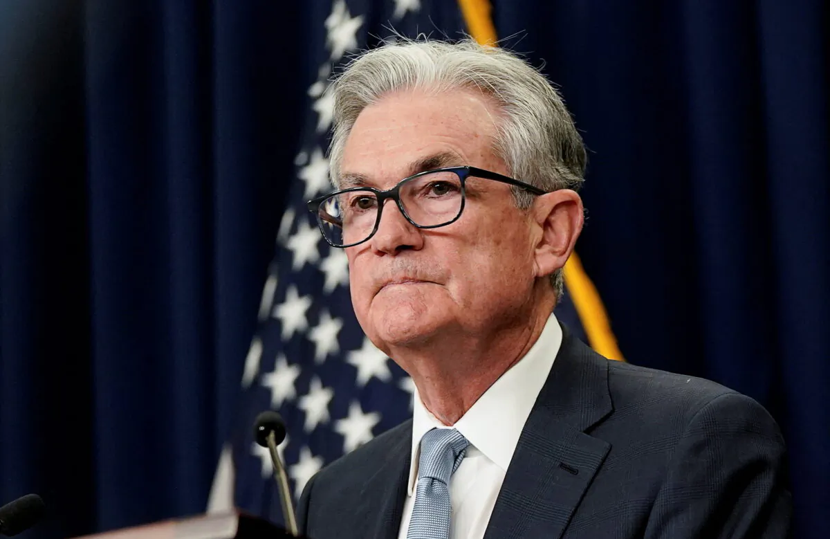 Federal Reserve Board Chairman Jerome Powell during a news conference in Washington on June 15, 2022. (Elizabeth Frantz/Reuters)