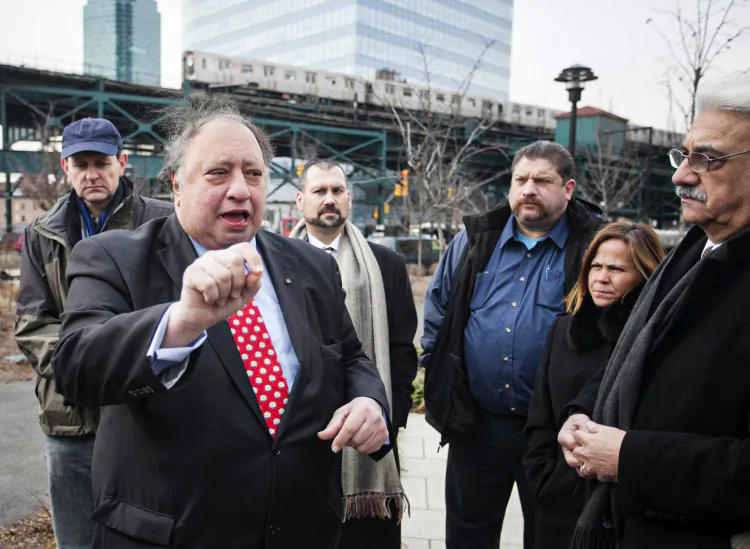 John Catsimatidis near the 7 train on July 26, 2015. (Deborah Yun/The Epoch Times)