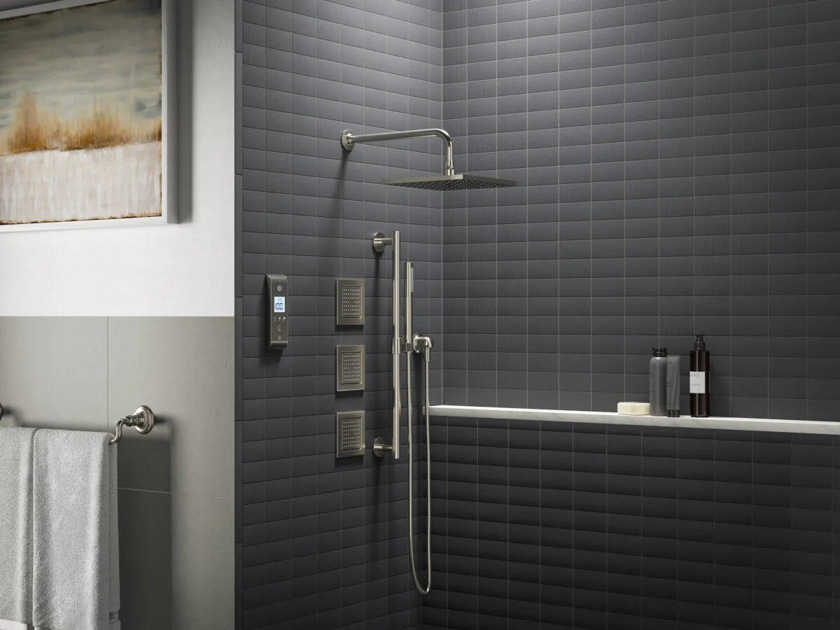Saving water in the shower is a hot topic, not only for the water-saving aspects, but for saving energy as well. (Kohler/TNS)