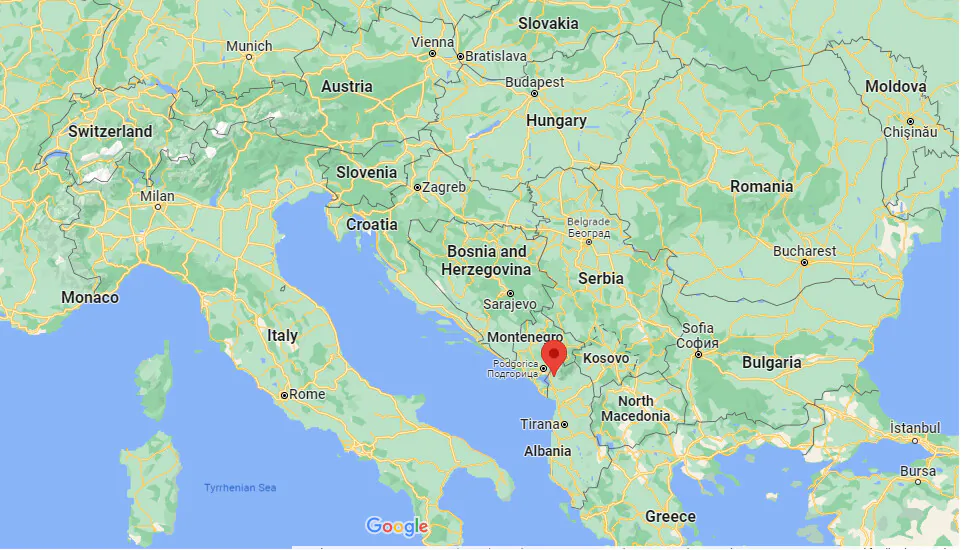 Lightning storms in Albania flooded cities, caused man died in a fire after lightning hit a home in the northwestern village of Dedaj. (Screen Shot of google map)