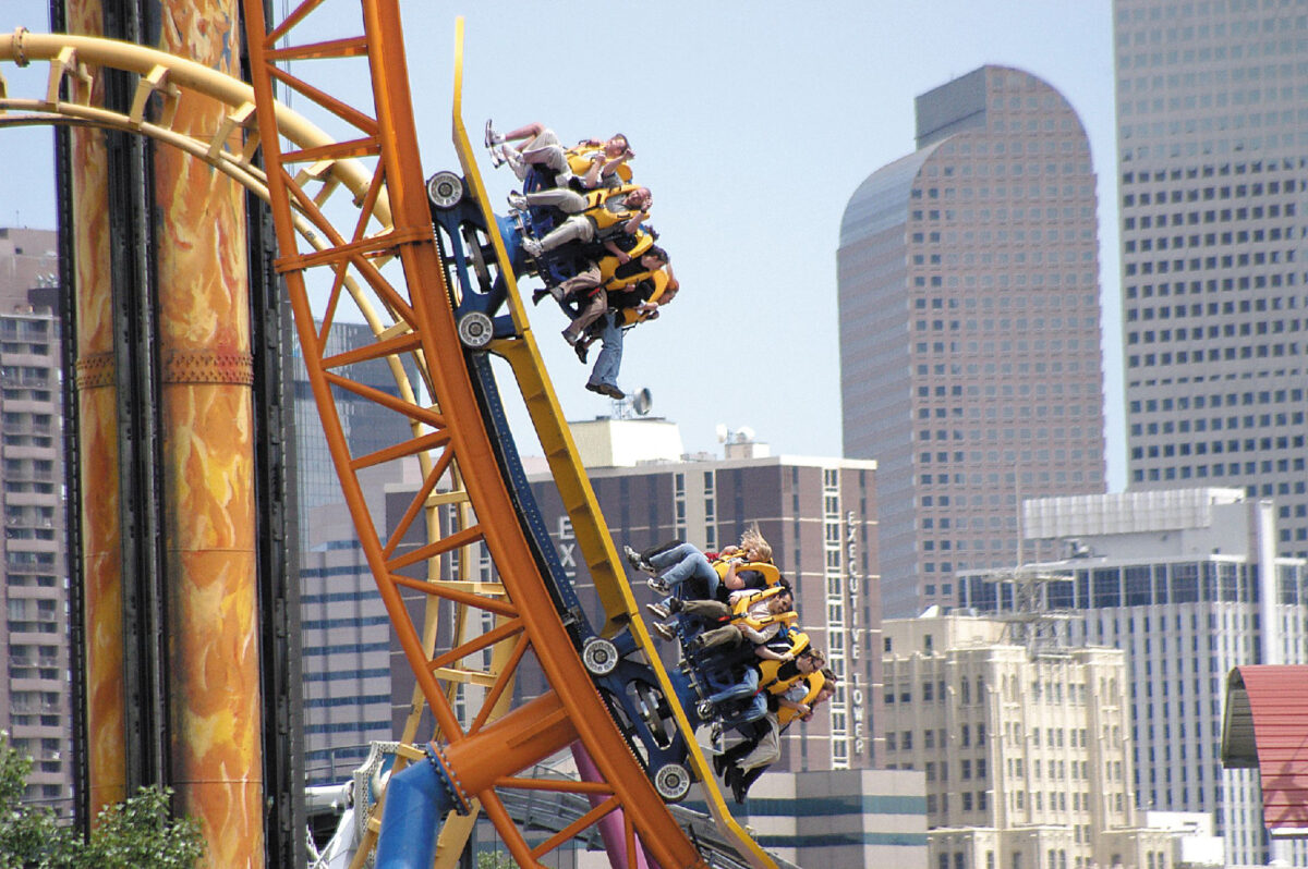 Elitch Gardens in Denver is a fun adventure with more than 50 rides that operate at all different levels of intensity. (Photo courtesy of Margot Black.) 