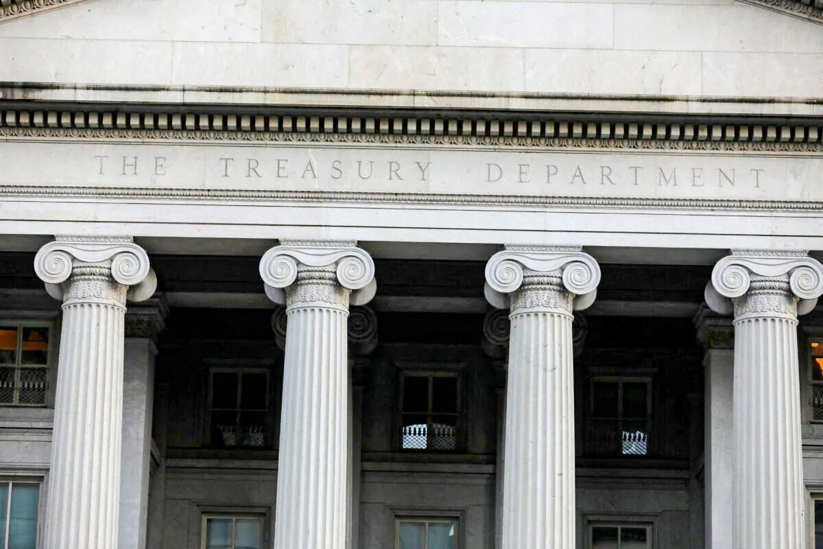 The United States Department of the Treasury is seen in Washington, on Aug. 30, 2020. (Andrew Kelly/File Photo/Reuters)