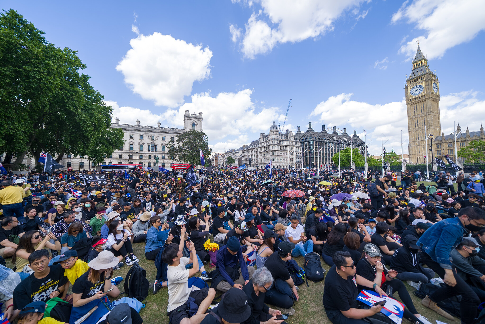 Thousands of Hongkongers Gather in London Parliament Square to Commemorate the 3-year Anniversary of the Anti-Extradition Movement - Vimarsana News