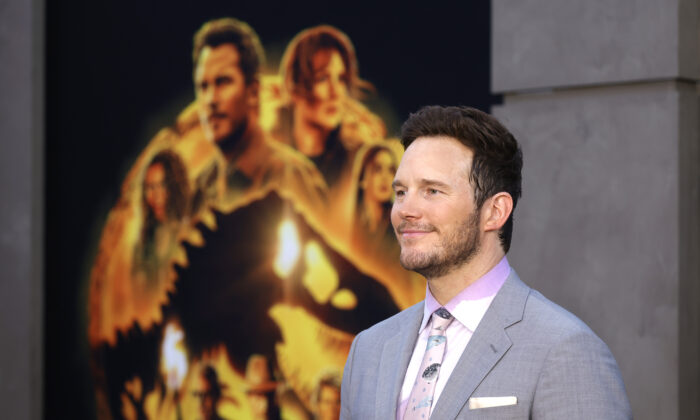 Chris Pratt attends the Los Angeles premiere of Universal Pictures' "Jurassic World Dominion" in Hollywood, Calif., on June 6, 2022. (Frazer Harrison/Getty Images)