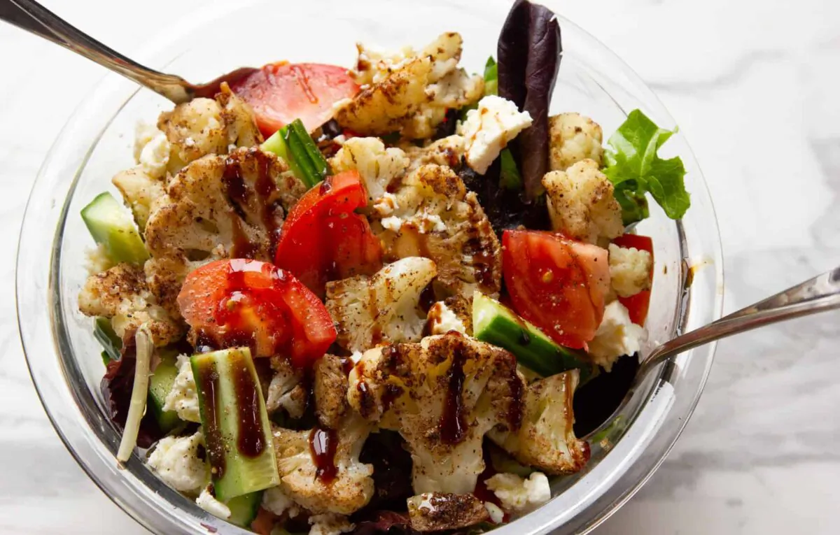 Cauliflower and Greens salad. (Photo courtesy of ButteredVeg.com)