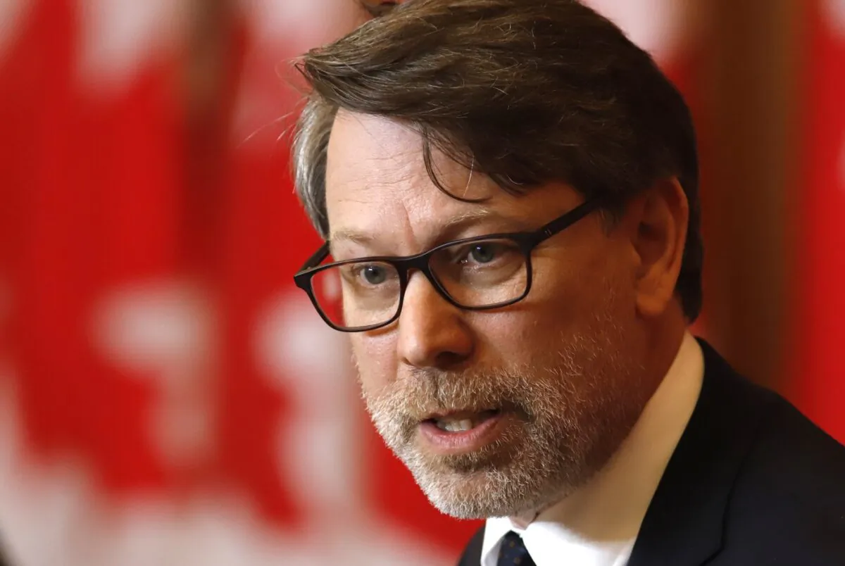 Chief Electoral Officer Stephane Perrault speaks at a press conference about Elections Canada's recommendations report from the 43rd and 44th general elections in Ottawa on June 7, 2022. (The Canadian Press/ Patrick Doyle)