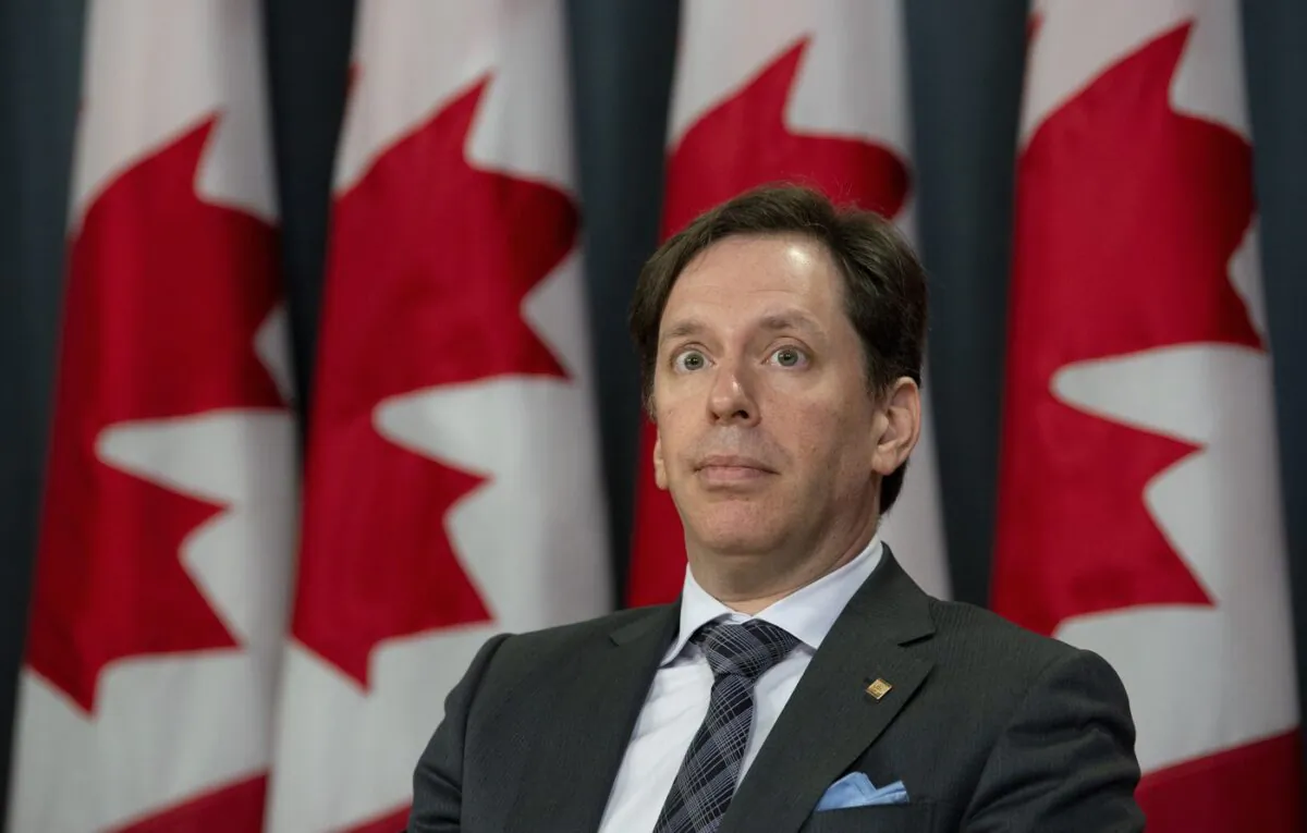 B'nai Brith CEO Michael Mostyn speaks during a news conference in Ottawa, April 29, 2019. (The Canadian Press/Adrian Wyld)