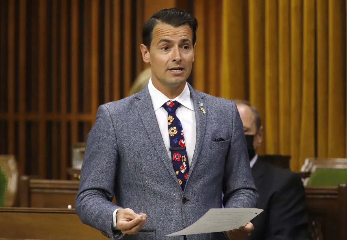 Liberal MP Adam van Koeverden rises during Question Period in the House of Commons on Parliament Hill in Ottawa on June 7, 2022. (Patrick Doyle/The Canadian Press)
