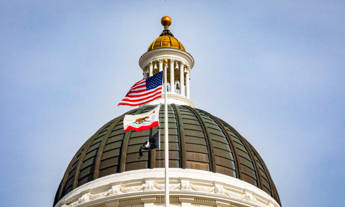 The California State Capitol building on April 18, 2022. (John Fredricks/The Epoch Times)