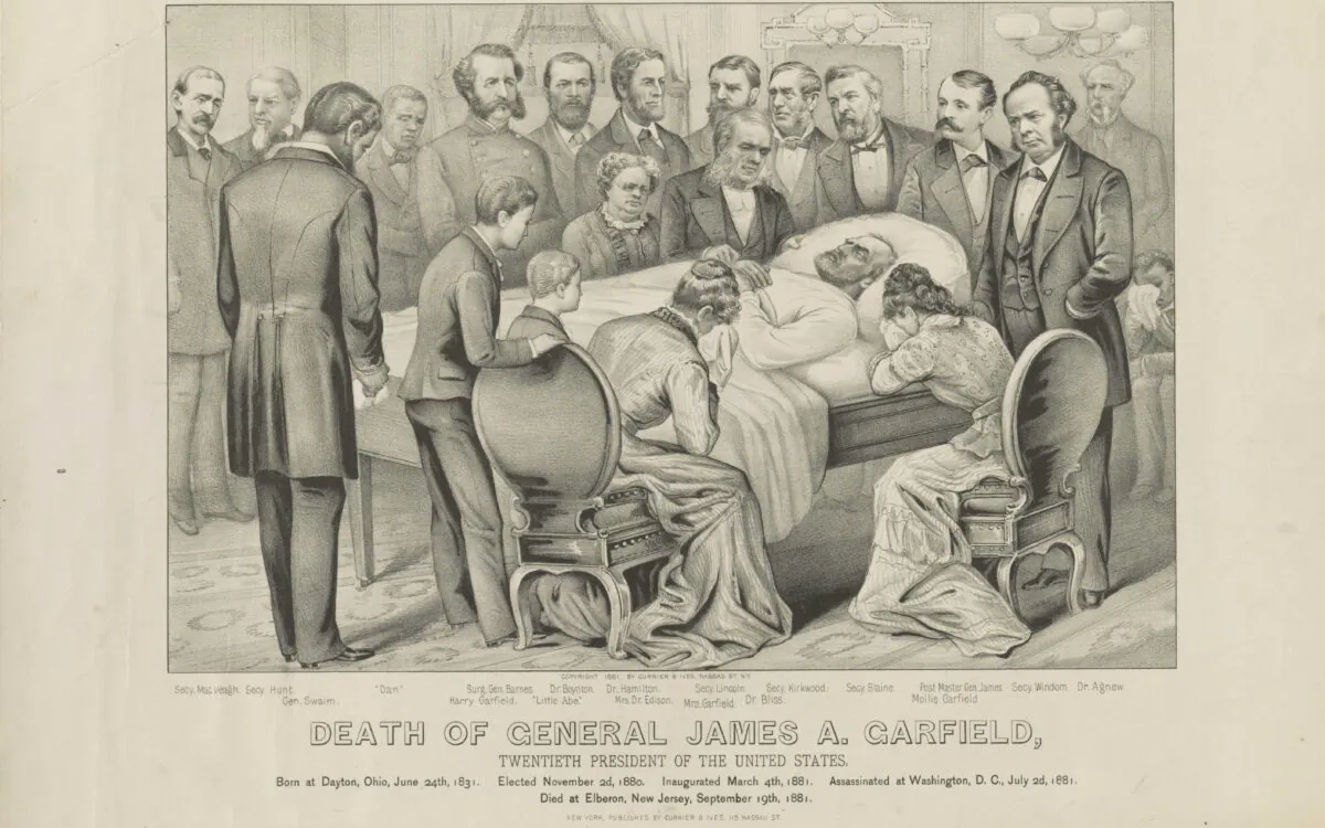 “Death of General James A. Garfield: Twentieth President of the United States,” Currier & Ives, 1881. (Library of Congress)