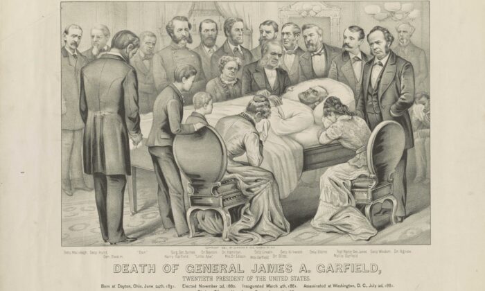“Death of General James A. Garfield: Twentieth President of the United States,” Currier & Ives, 1881. (Library of Congress)