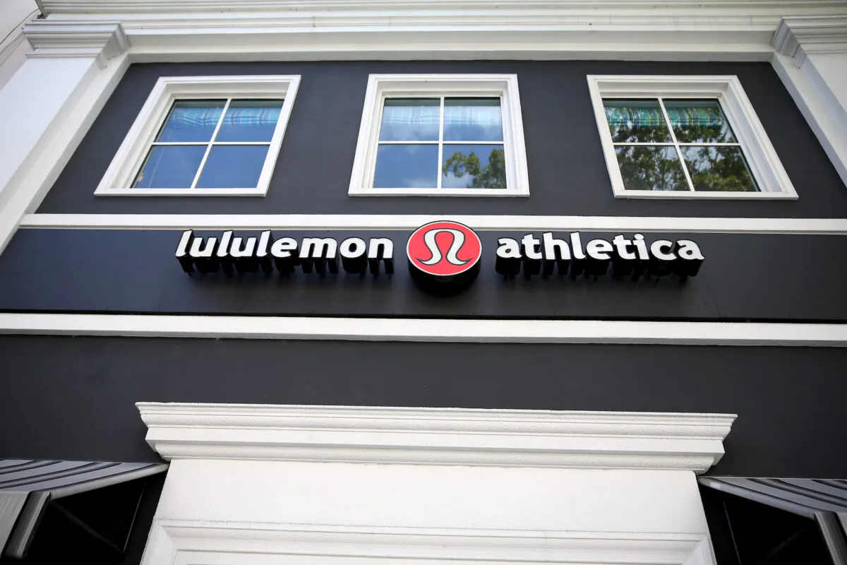 MIAMI, FL - DECEMBER 10: A sign hangs on a Lululemon Athletica on December 10, 2013 in Miami, Florida. Lululemon Athletica, Inc. named Laurent Potdevin as their new chief executive and said founder Chip Wilson will step down as chairman after Wilson recently issued a formal apology for remarks he made about how "some women's bodies just don't actually work" for his company's yoga pants. (Photo by Joe Raedle/Getty Images)
