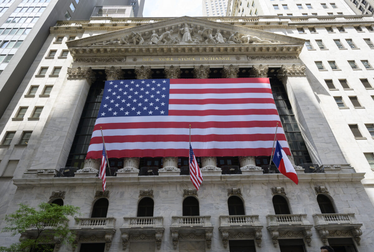 The New York Stock Exchange (NYSE) in New York on May 27, 2022. (Angela Weiss/AFP via Getty Images)