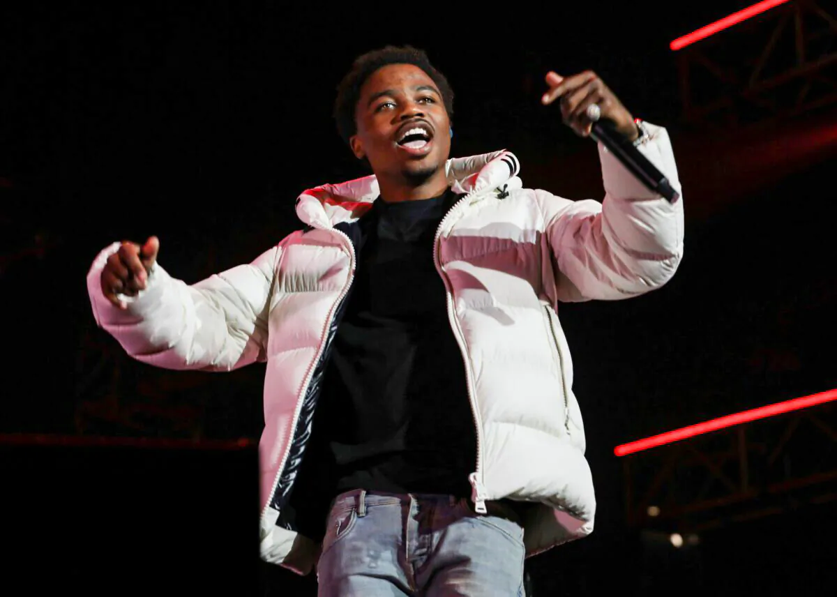 Roddy Ricch performs at the 7th annual BET Experience in Los Angeles on June 21, 2019. (Mark Von Holden/Invision/AP)
