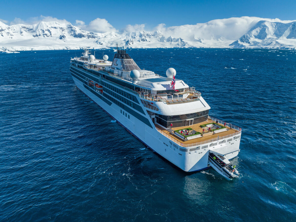 The Viking Octantis, sister ship of the Polaris, launches an expedition boat in Antarctica. (Dennis Schmelz/Viking Cruises/TNS)