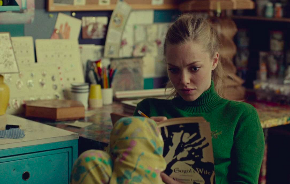 woman in green sweater in WHILE WE'RE YOUNG 
