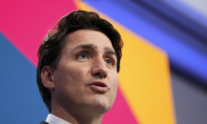 Prime Minister Justin Trudeau holds a closing press conference following the Summit of the Americas in Los Angeles, Calif., on June 10, 2022. (The Canadian Press/Sean Kilpatrick)